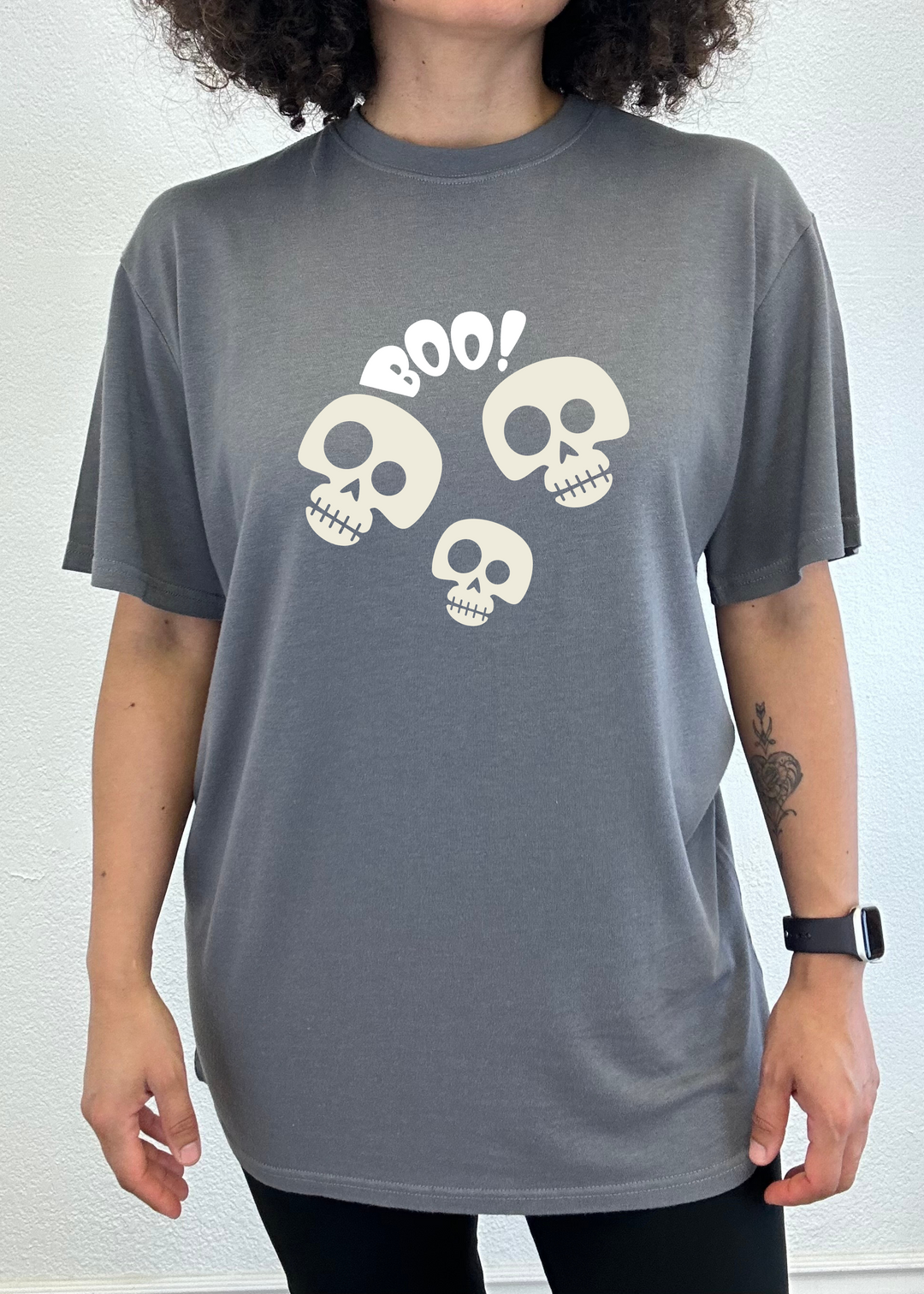 Halloween Boo Unisex Bamboo Viscose/Organic Cotton Short Sleeve Graphic T-Shirt