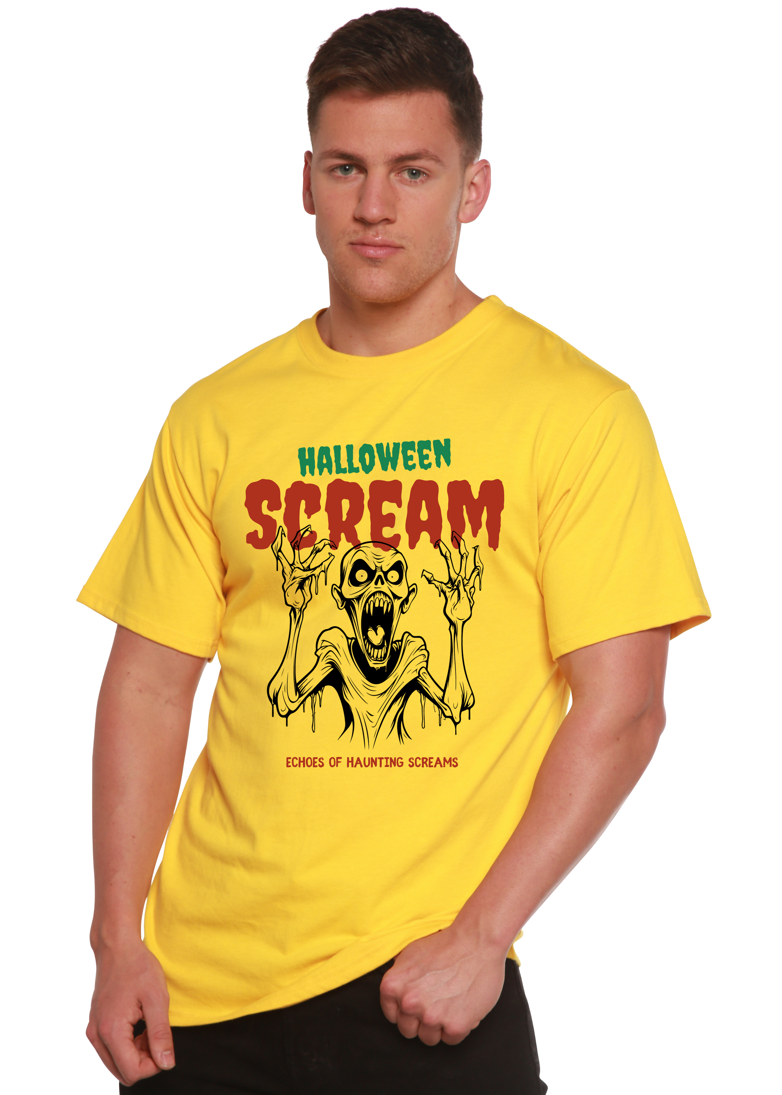 Halloween Scream Men's Bamboo Viscose/Organic Cotton Short Sleeve