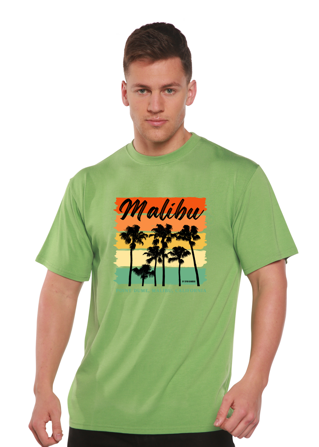  Malibu Unisex Graphic Bamboo T-Shirt green tea