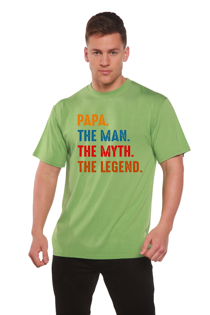 Papa, the Man, the Myth, the Legend Men's Bamboo Viscose/Organic Cotton Short Sleeve T-Shirt - Spun Bamboo