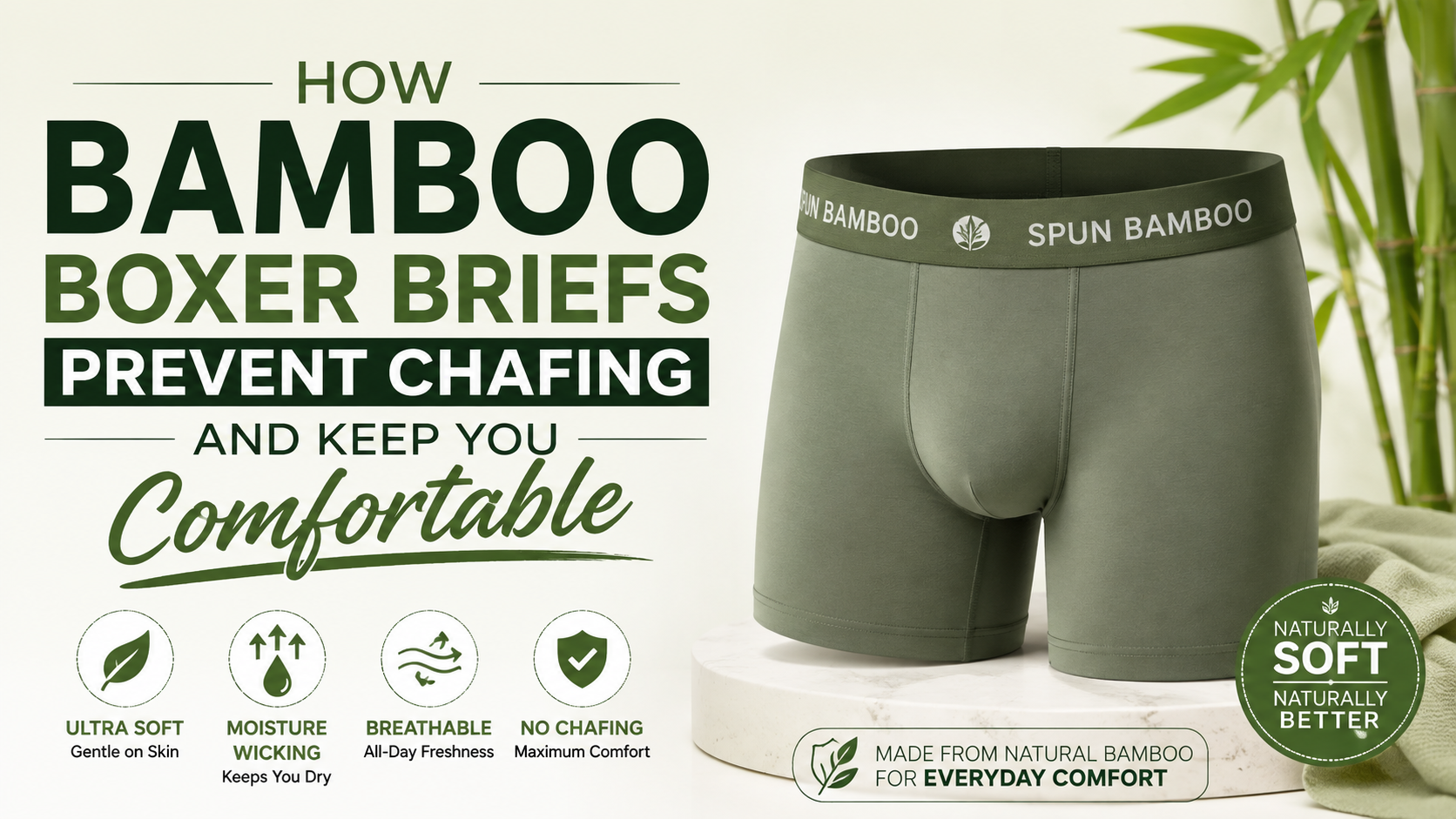 How Bamboo Boxer Briefs Prevent Chafing and Keep You Comfortable