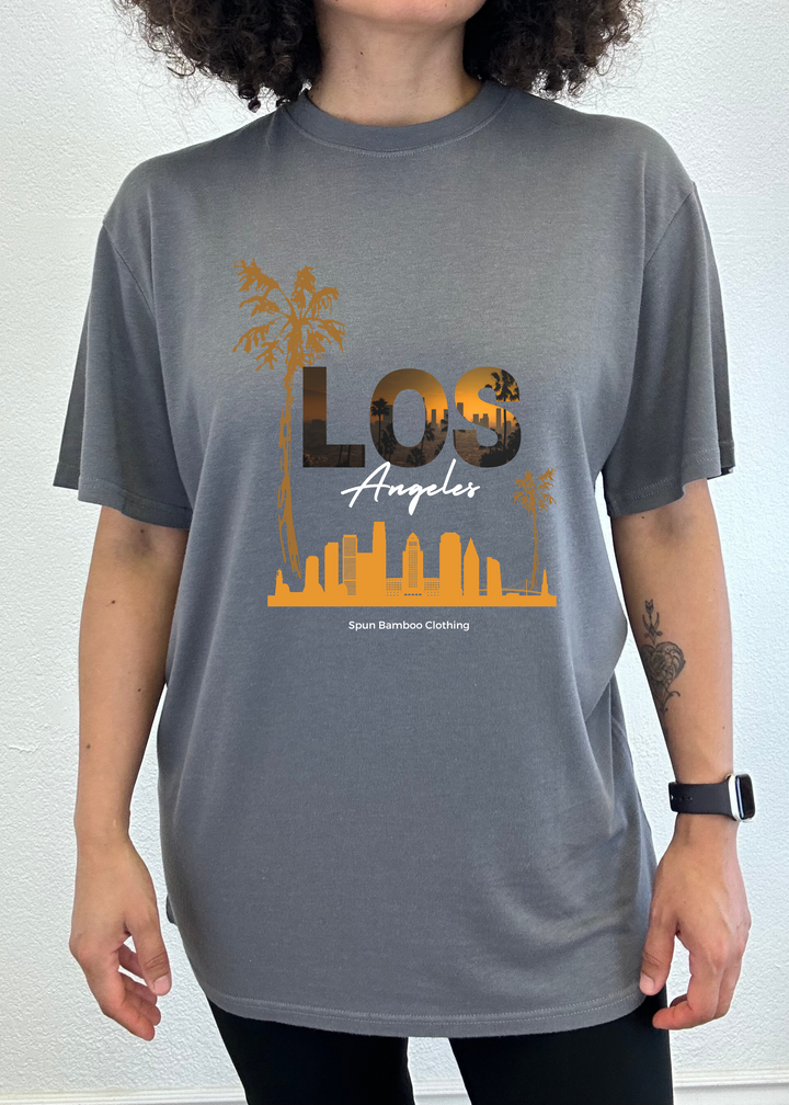 Los Angeles Unisex Bamboo Viscose/Organic Cotton Short Sleeve Graphic T-Shirt