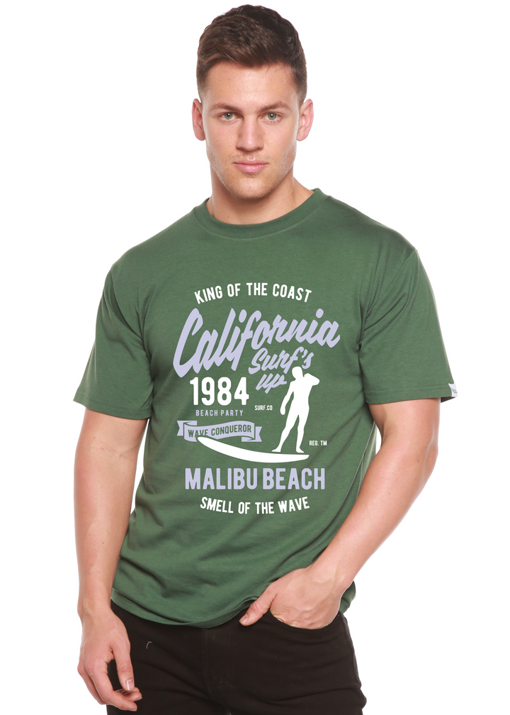California 1984 men's bamboo tshirt pine green