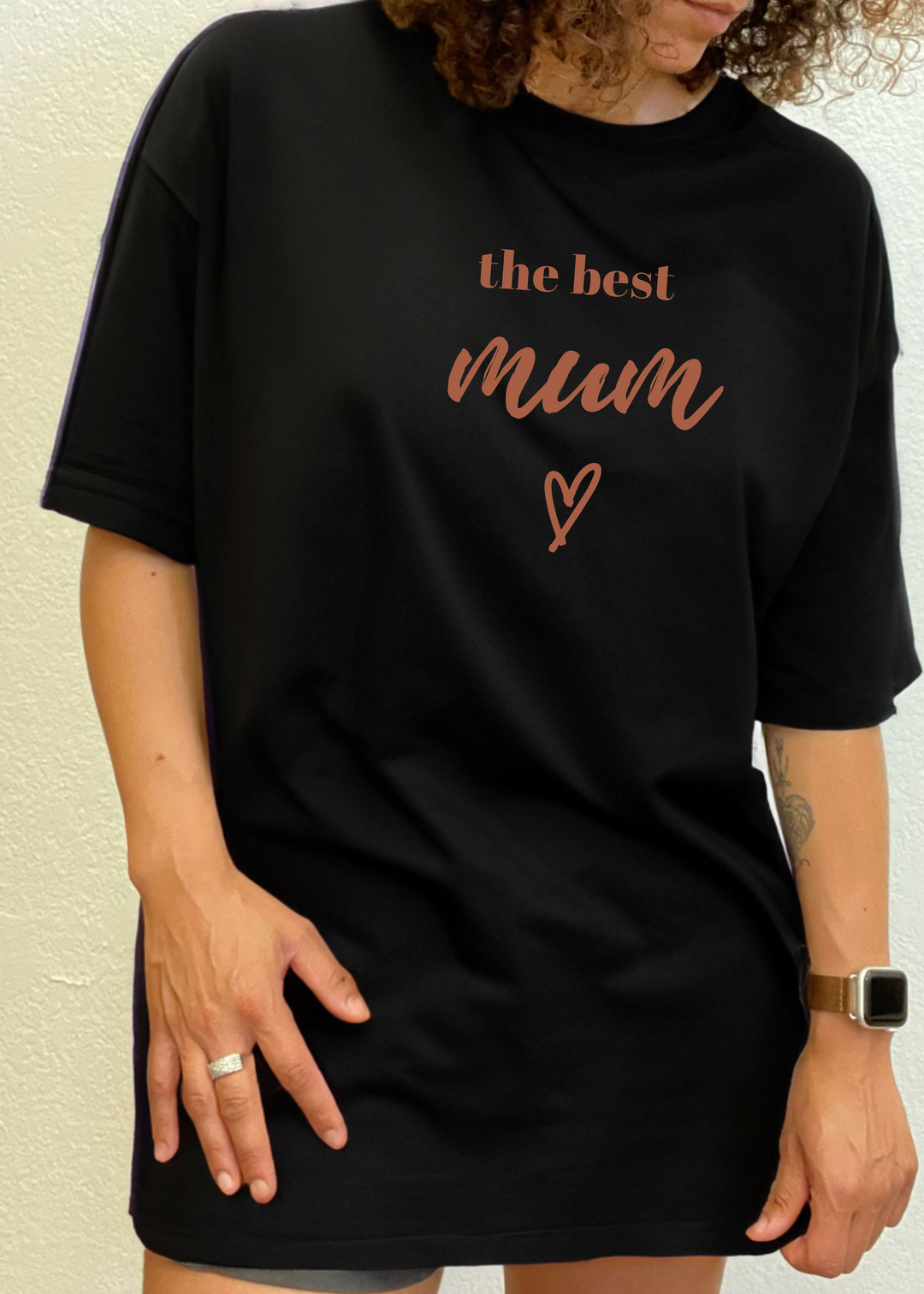 The Best Mum Unisex Graphic Bamboo T-Shirt black
