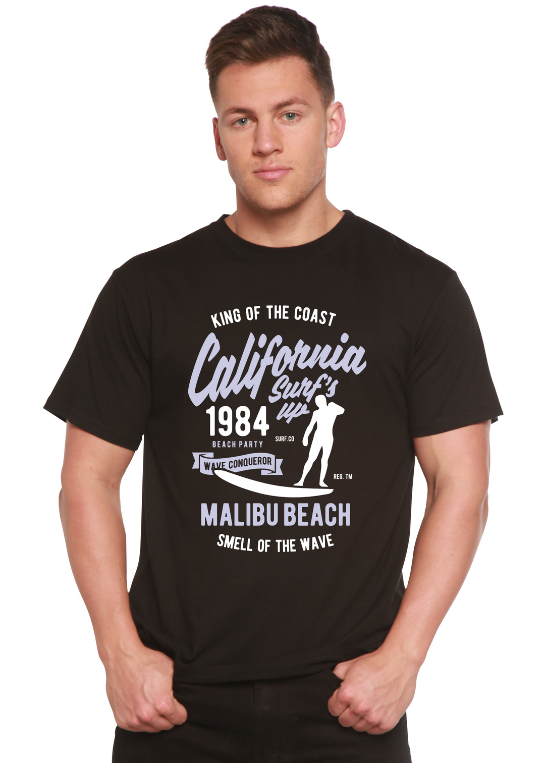 California 1984 men's bamboo tshirt black