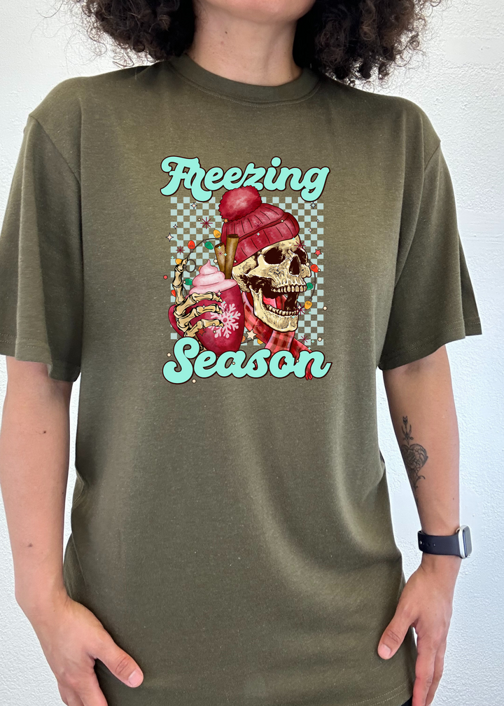 Freezing Season Unisex Bamboo Viscose/Organic Cotton Short Sleeve Graphic T-Shirt
