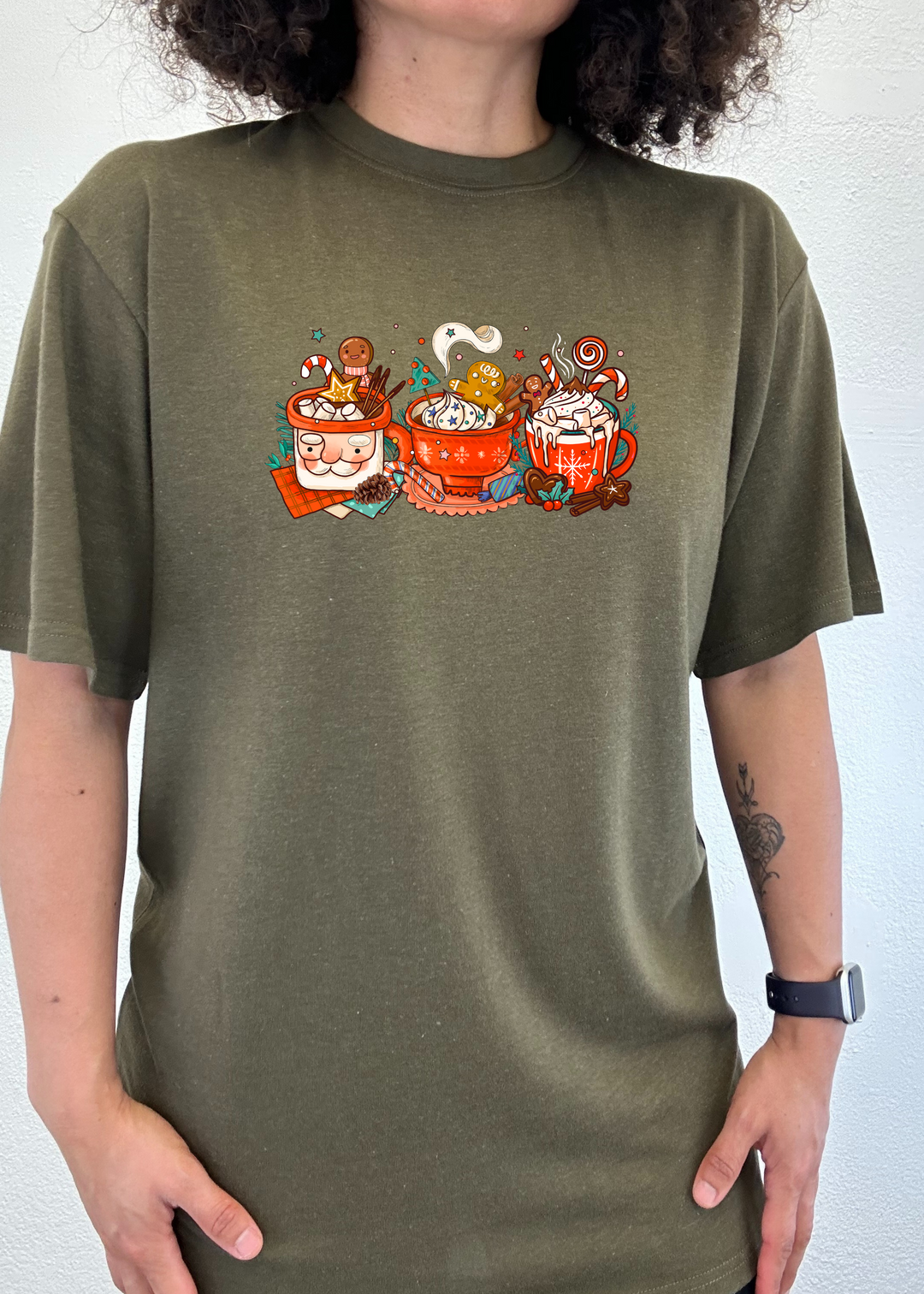 Santa Cold Christmas Unisex Bamboo Viscose/Organic Cotton Short Sleeve Graphic T-Shirt