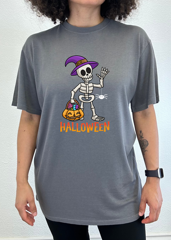 Happy Halloween Unisex Bamboo Viscose/Organic Cotton Short Sleeve Graphic T-Shirt