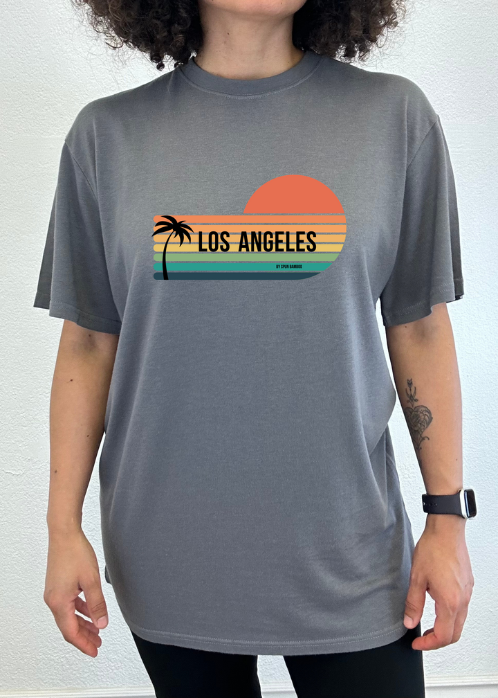 Los Angeles Spun Bamboo Unisex Bamboo Viscose/Organic Cotton Short Sleeve Graphic T-Shirt