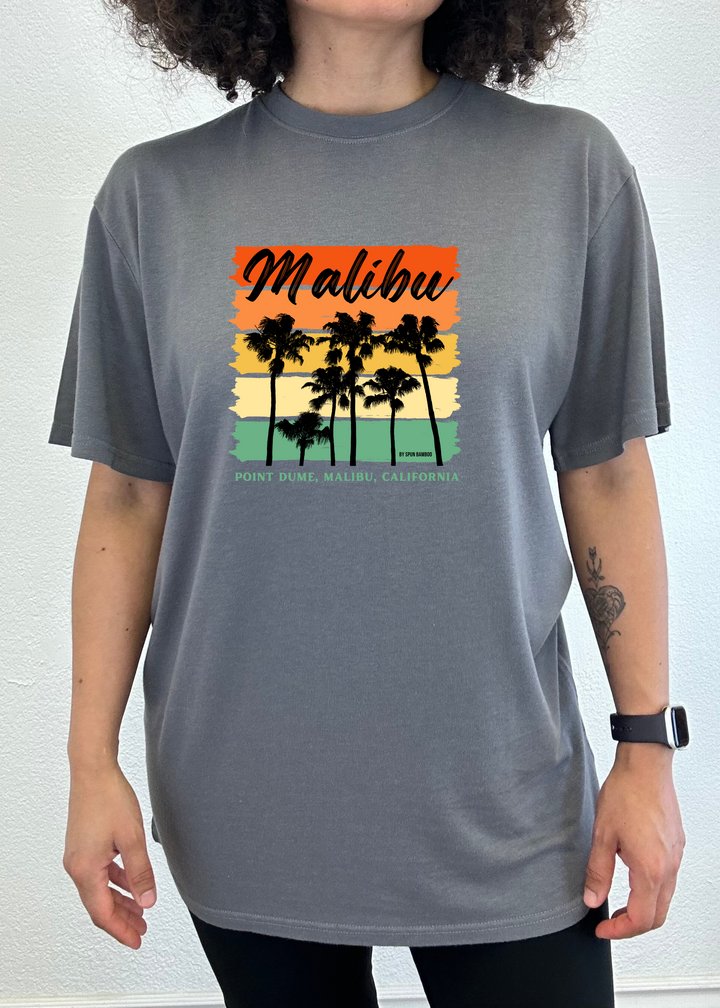 Malibu Unisex Bamboo Viscose/Organic Cotton Short Sleeve Graphic T-Shirt