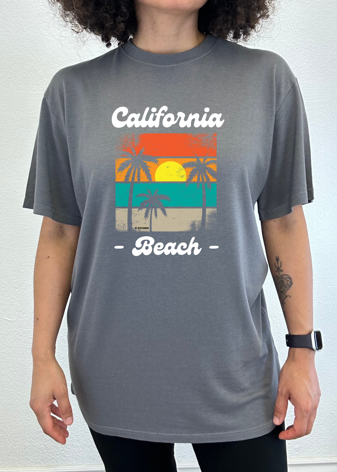 California Beach Unisex Bamboo Viscose/Organic Cotton Short Sleeve Graphic T-Shirt