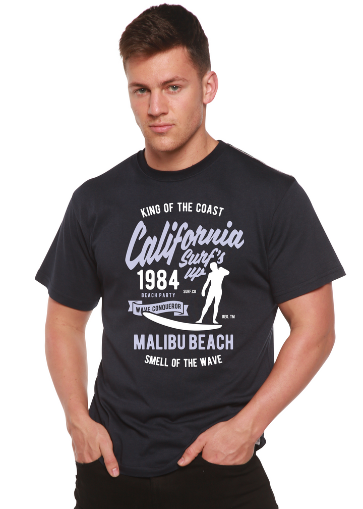 California 1984 men's bamboo tshirt navy blue