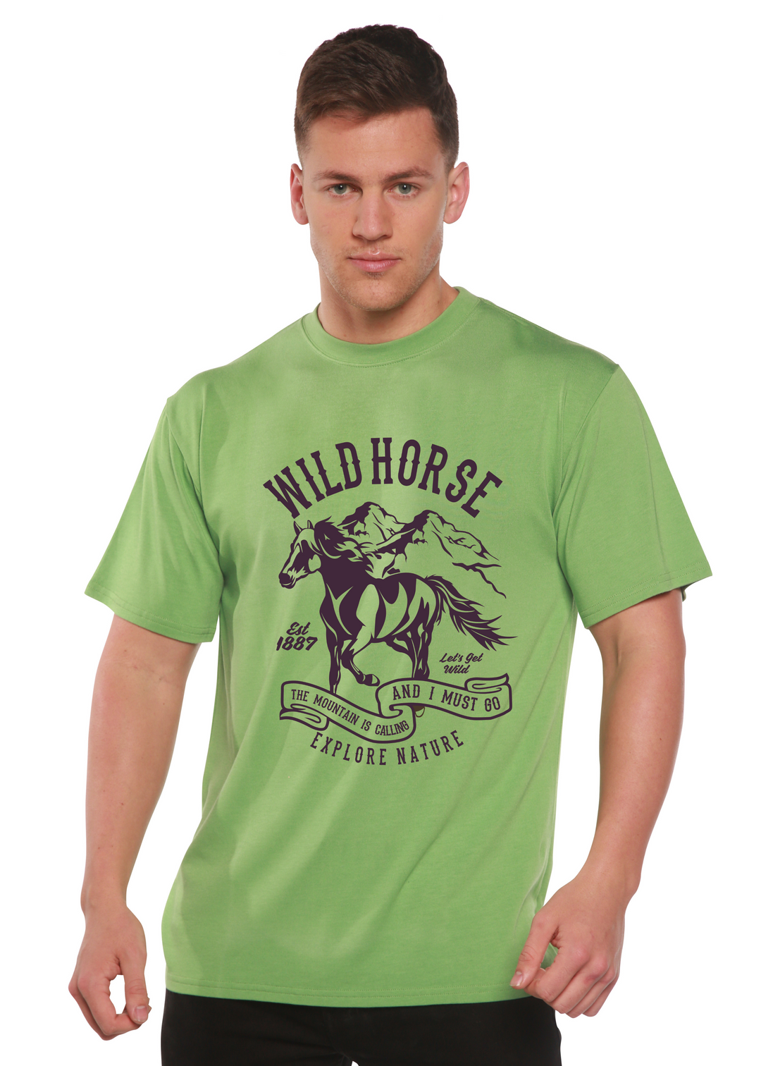 Wild Horse men's bamboo tshirt green tea