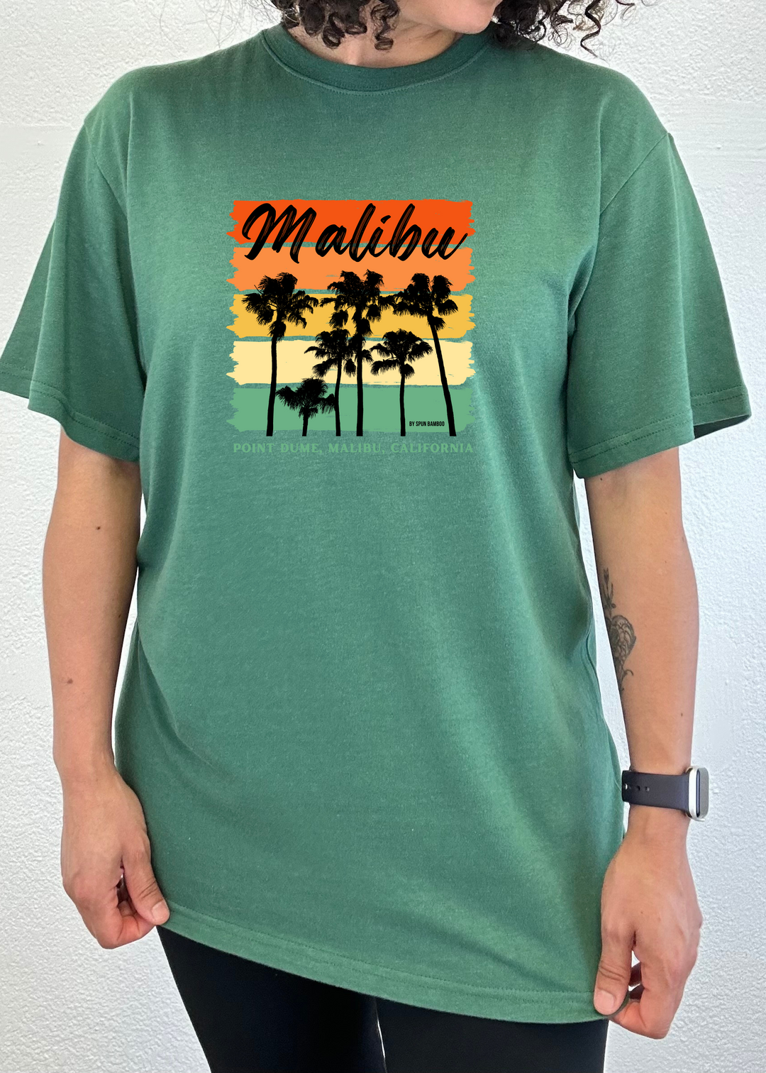 Malibu Unisex Graphic Bamboo T-Shirt teal