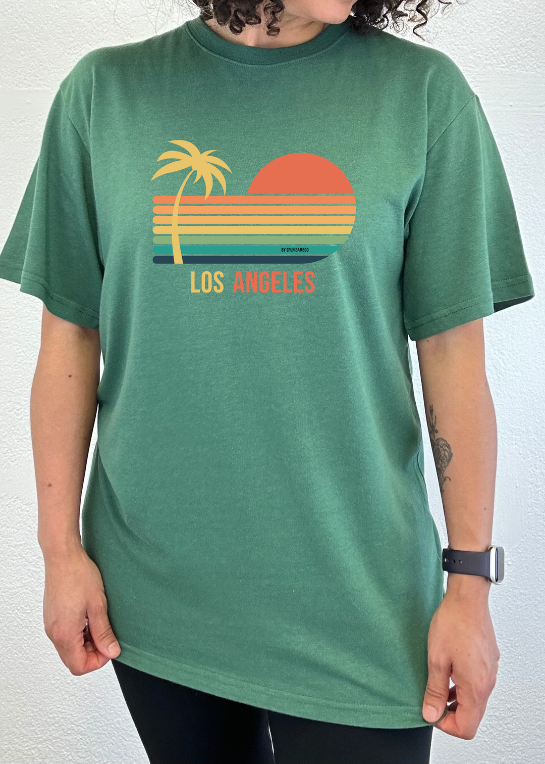 Los Angeles Unisex Graphic Bamboo T-Shirt teal