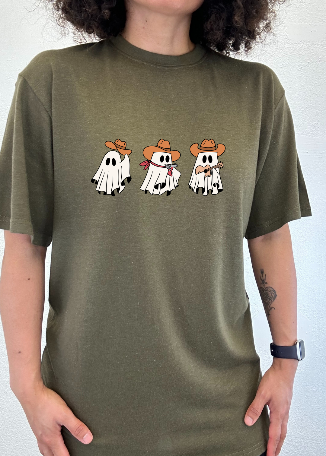 Cowboy Ghosts Unisex Bamboo Viscose/Organic Cotton Short Sleeve Graphic T-Shirt