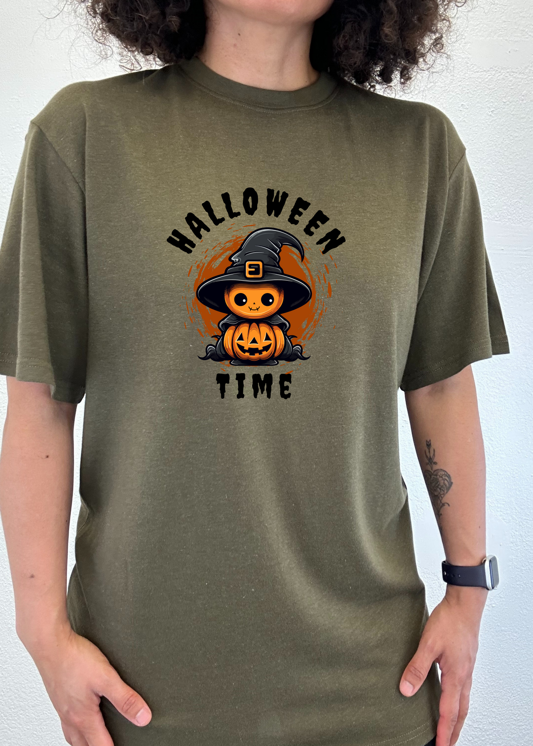 Halloween Time Unisex Bamboo Viscose/Organic Cotton Short Sleeve Graphic T-Shirt