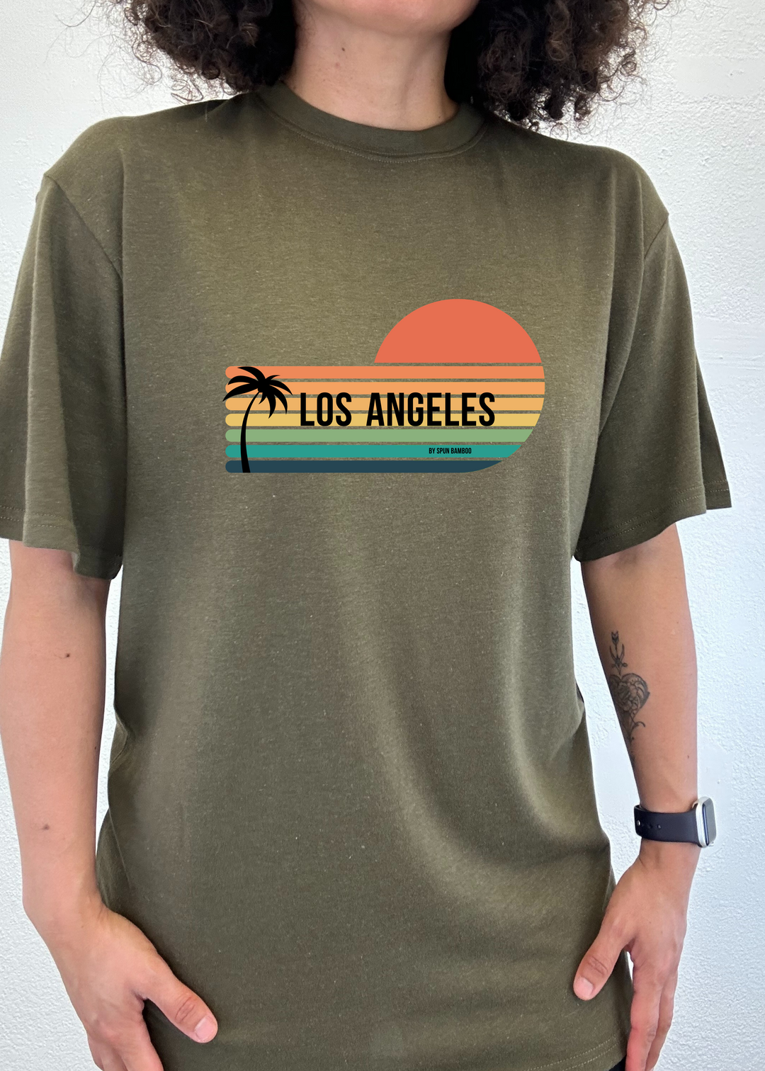 Los Angeles Spun Bamboo Unisex Bamboo Viscose/Organic Cotton Short Sleeve Graphic T-Shirt