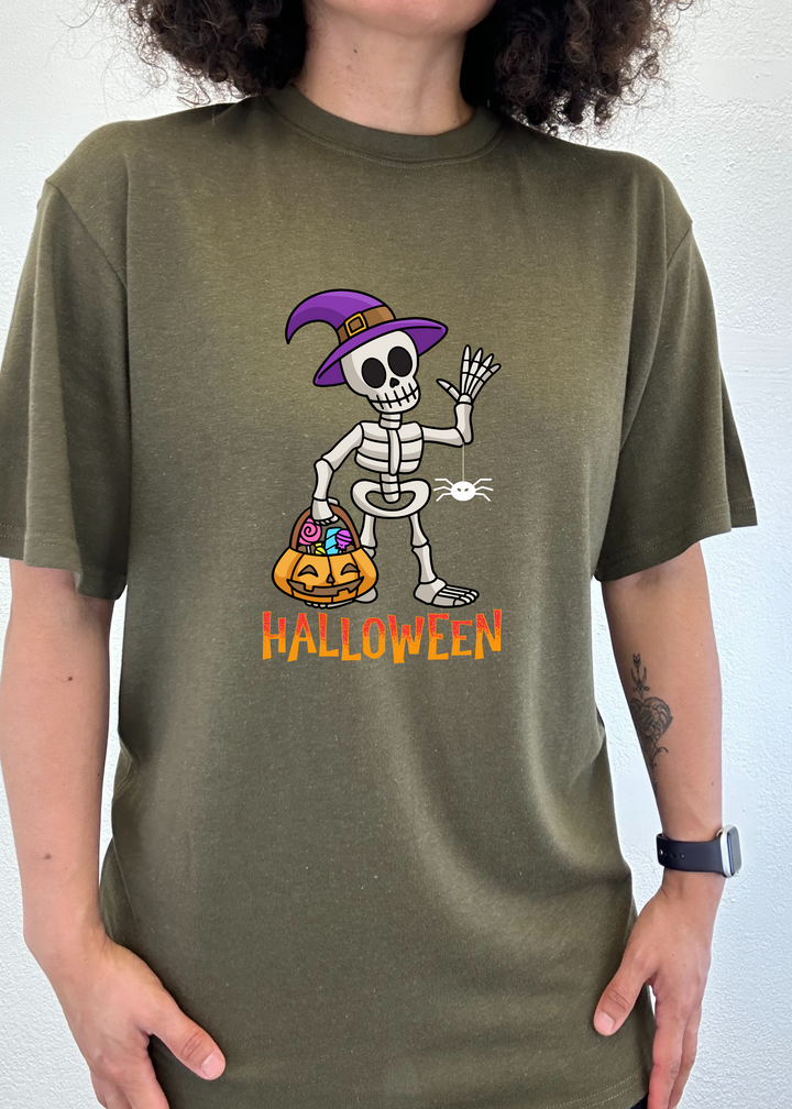 Happy Halloween Unisex Bamboo Viscose/Organic Cotton Short Sleeve Graphic T-Shirt