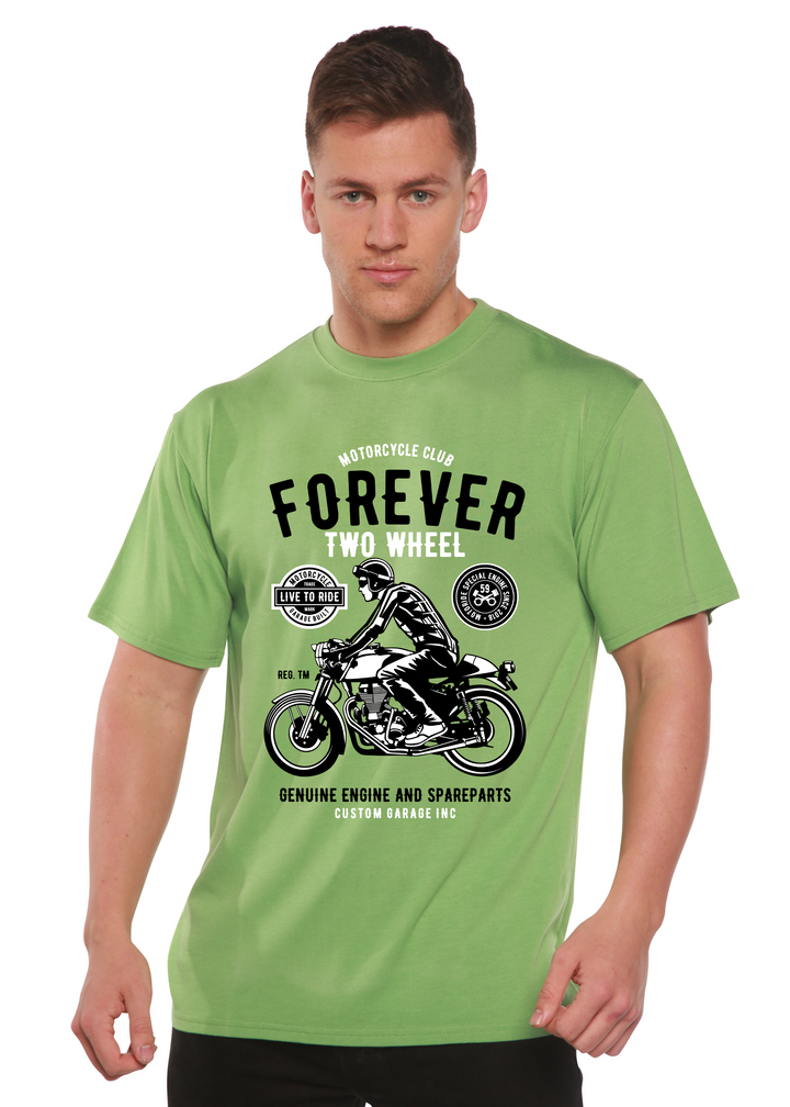 Forever Two Wheel men's bamboo tshirt green tea