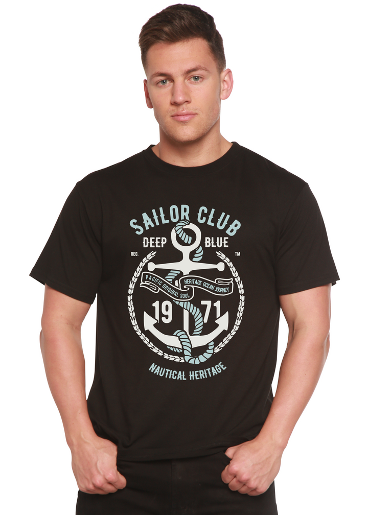 Sailor Club men's bamboo tshirt black