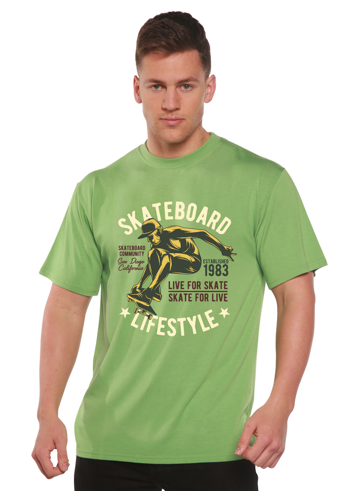 Skateboard Lifestyle men's bamboo tshirt green tea