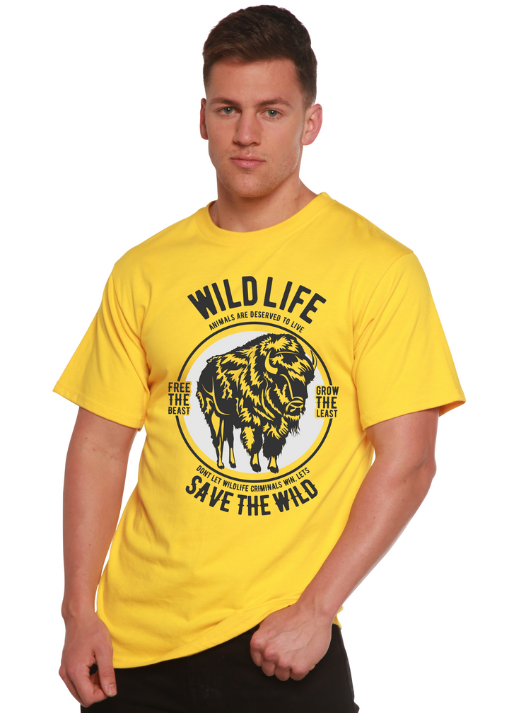 Wild Life  men's bamboo tshirt lemon chrome