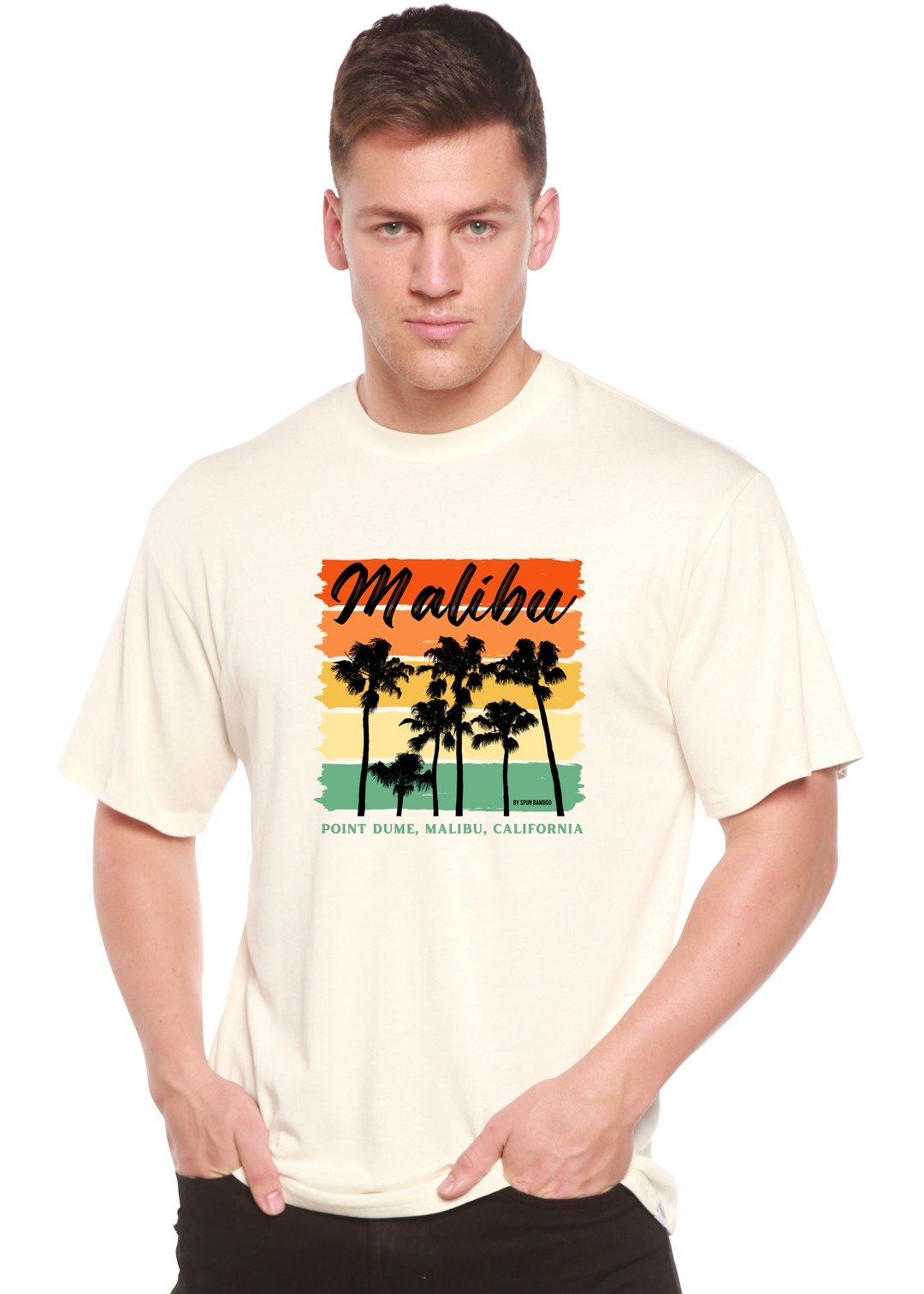  Malibu Unisex Graphic Bamboo T-Shirt white
