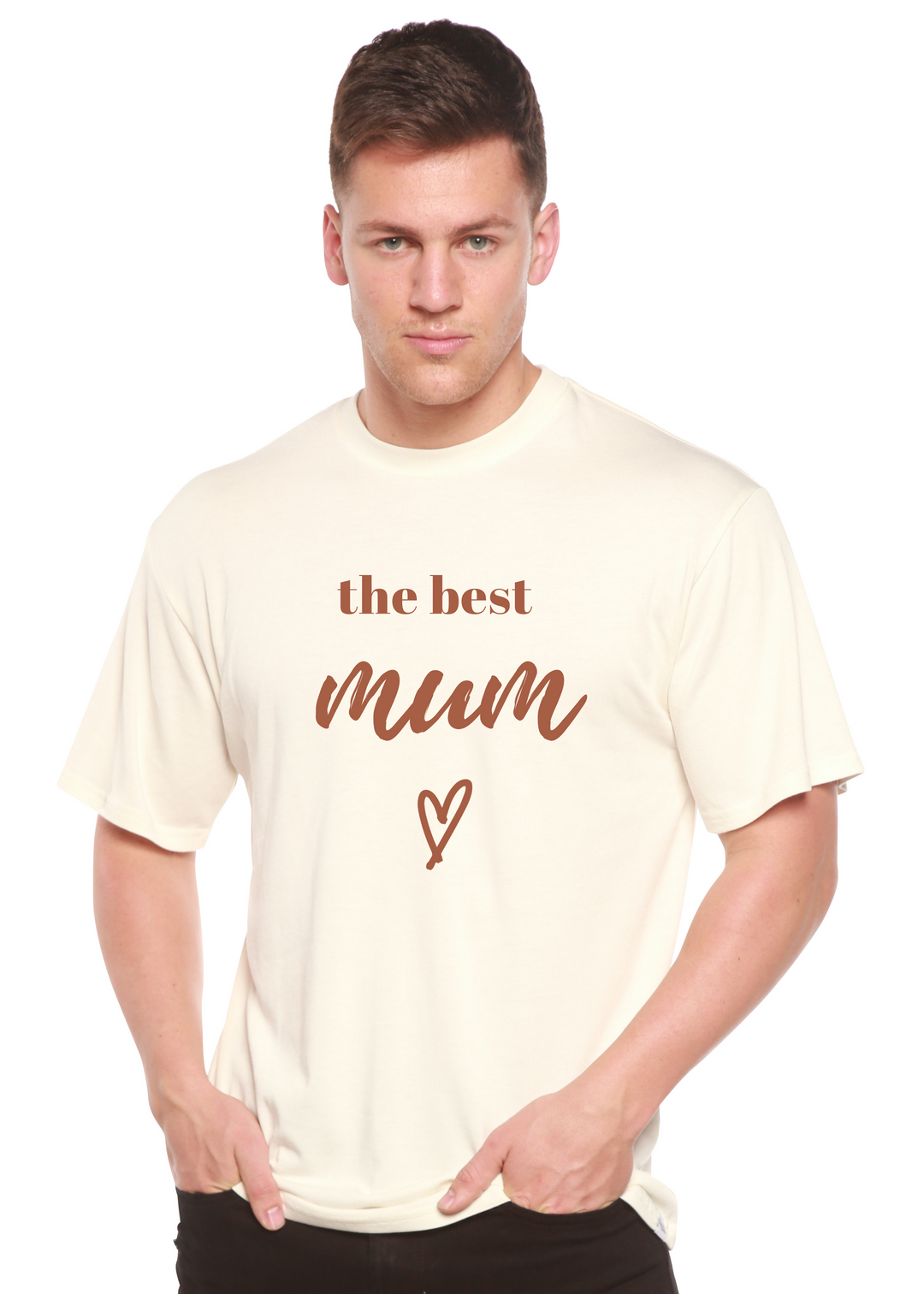 The Best Mum Unisex Graphic Bamboo T-Shirt white