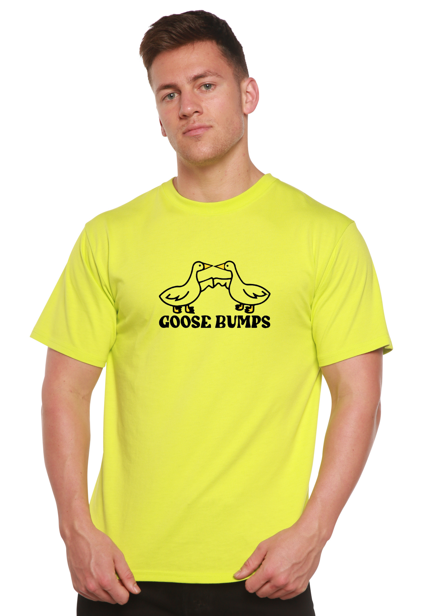 Goose Bumps Graphic Bamboo T-Shirt lime punch