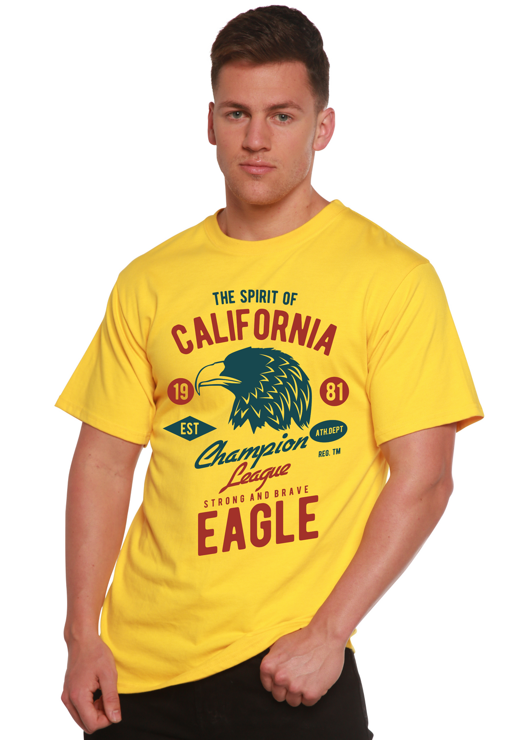 The Spirit of california men's bamboo tshirt lemon chrome