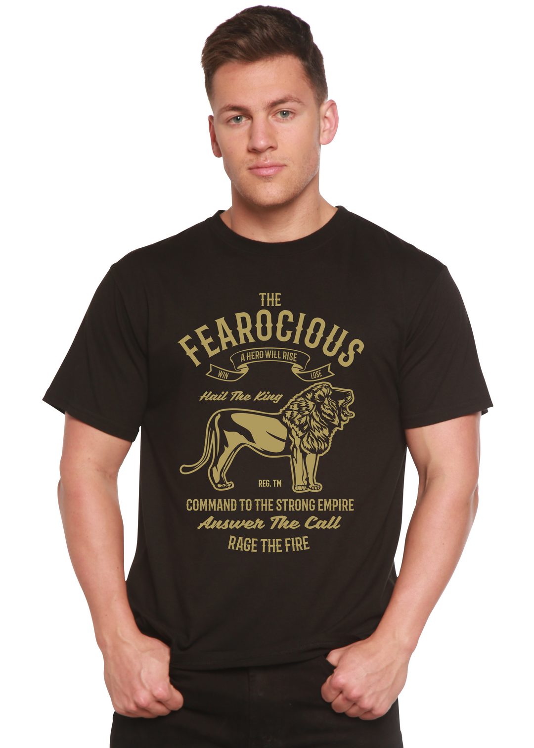 The Fearocious men's bamboo tshirt black
