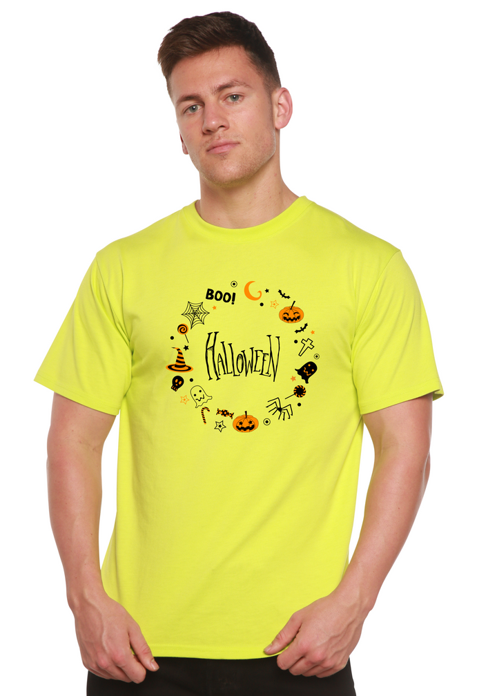 Bool Halloween Graphic Bamboo T-Shirt lime punch