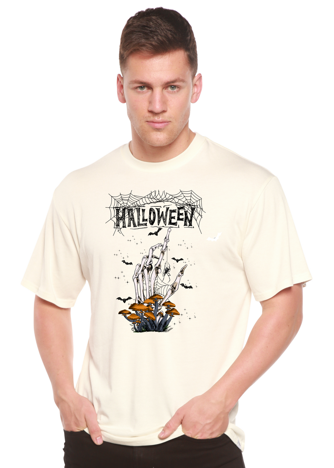Halloween Graphic Bamboo T-Shirt white