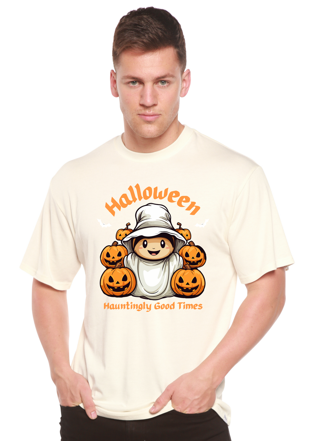 Halloween Hauntingly Good Times Day Graphic Bamboo  white