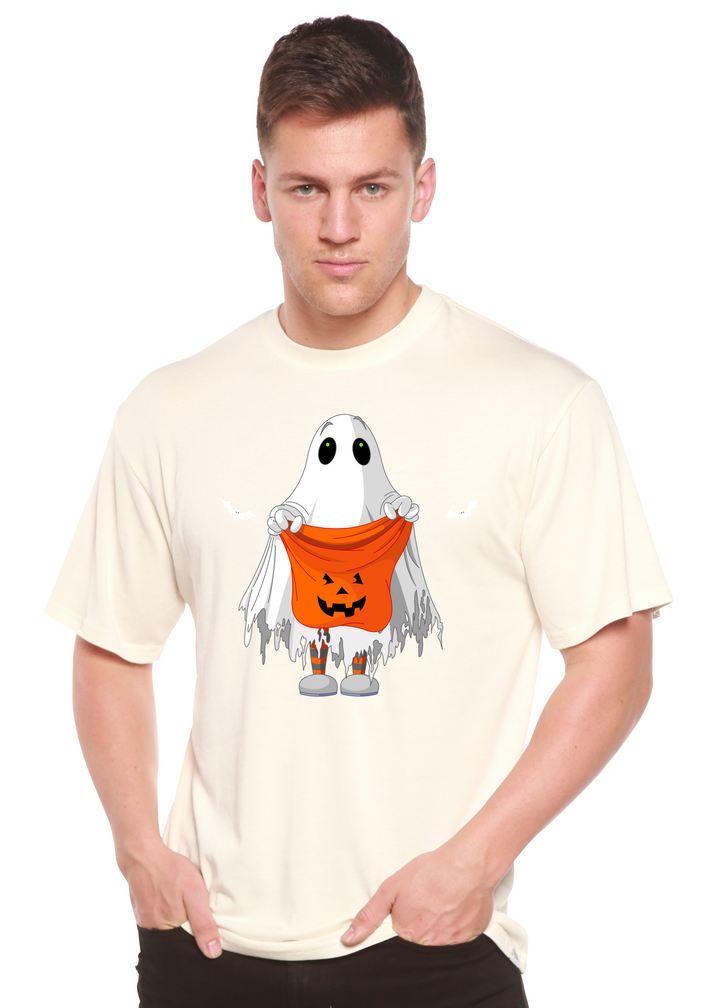 Boo Halloween Graphic Bamboo T-Shirt white