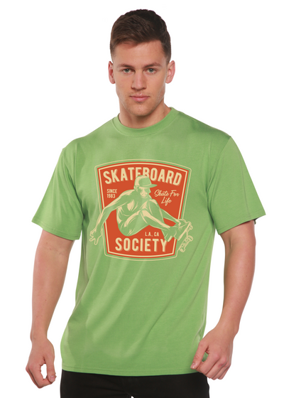 Skateboard Society men's bamboo tshirt green tea