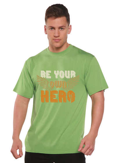 Be Your Own Hero men's bamboo tshirt green tea