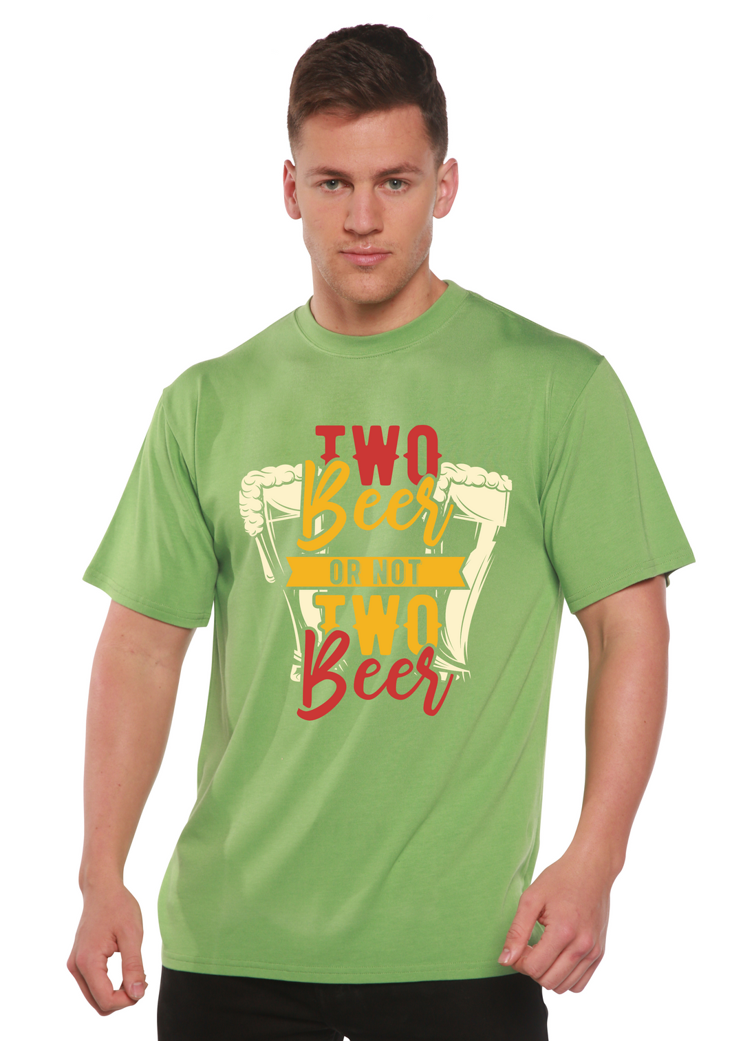 Two Beer men's bamboo tshirt green tea