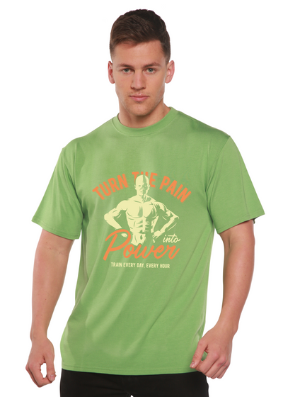 Turn The Pain men's bamboo tshirt green tea