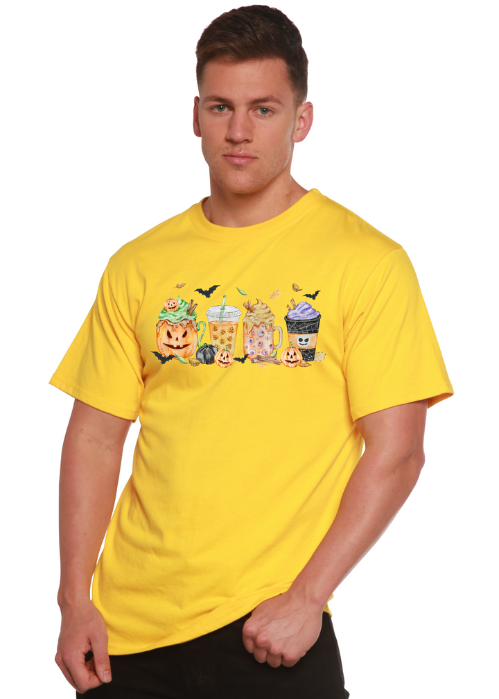 Happy Halloween Graphic Bamboo T-Shirt lemon chrome