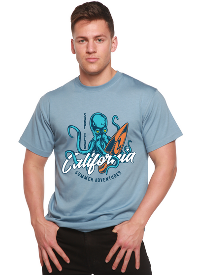 California Summer Adventures men's bamboo tshirt infinity blue