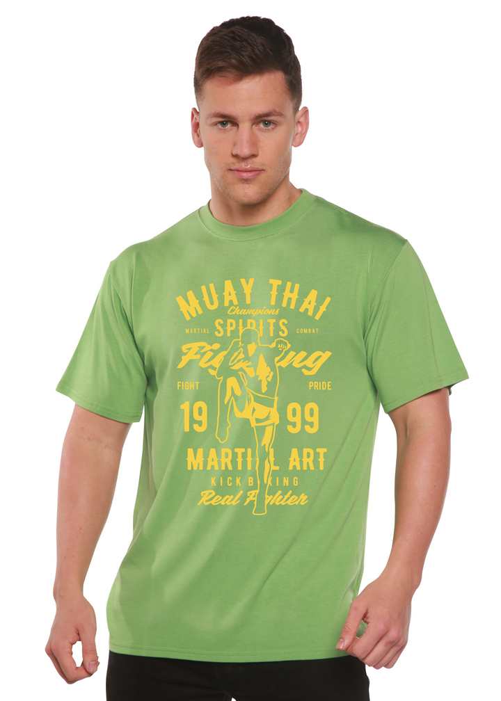 Muay Thai men's bamboo tshirt green tea