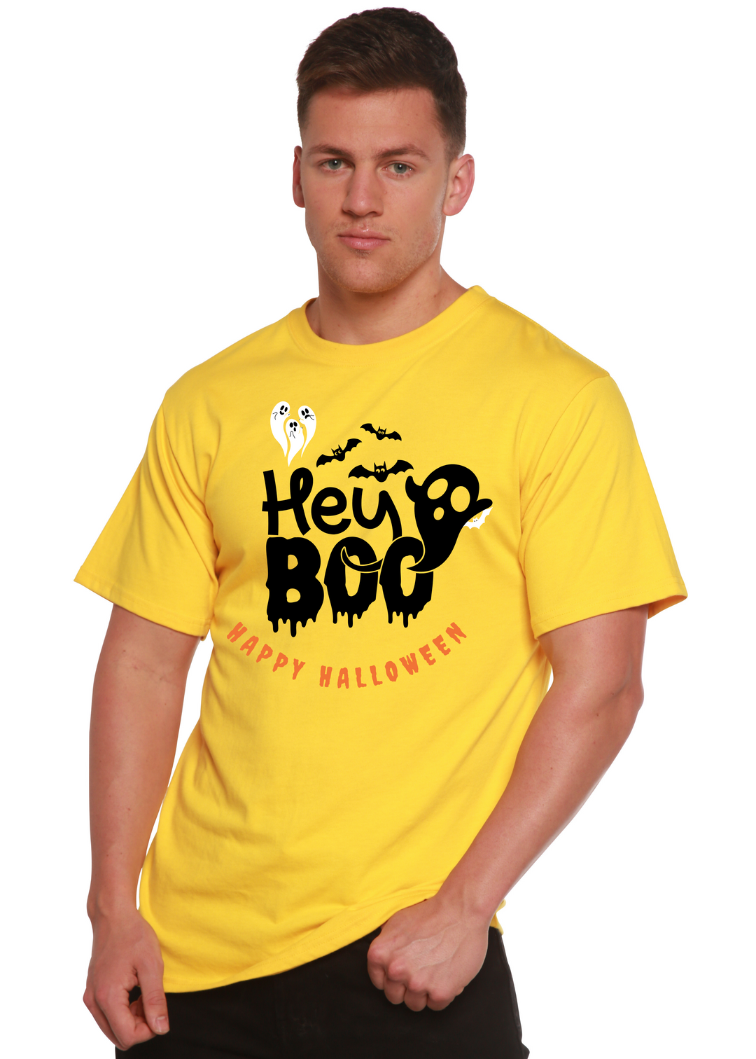 Hey Boo Graphic Bamboo T-Shirt lemon chrome