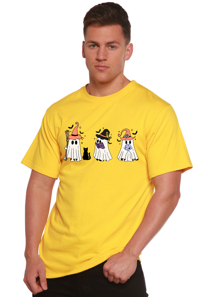 Halloween Boo Graphic Bamboo T-Shirt lemon chrome