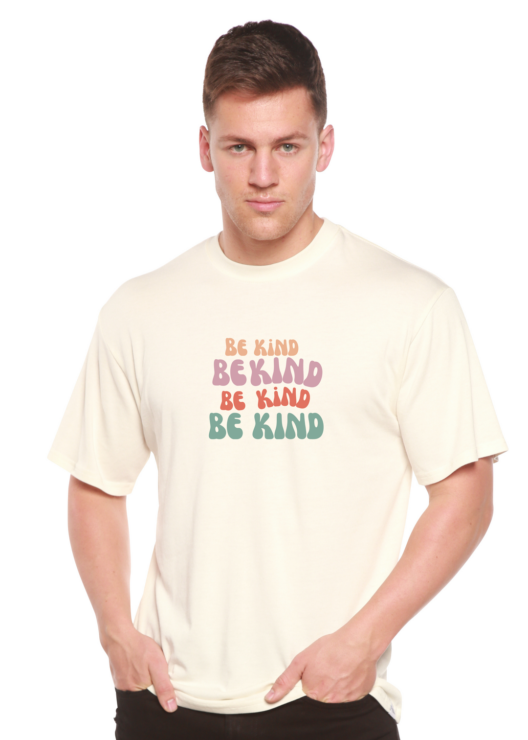 Be Kind Graphic Bamboo T-Shirt white