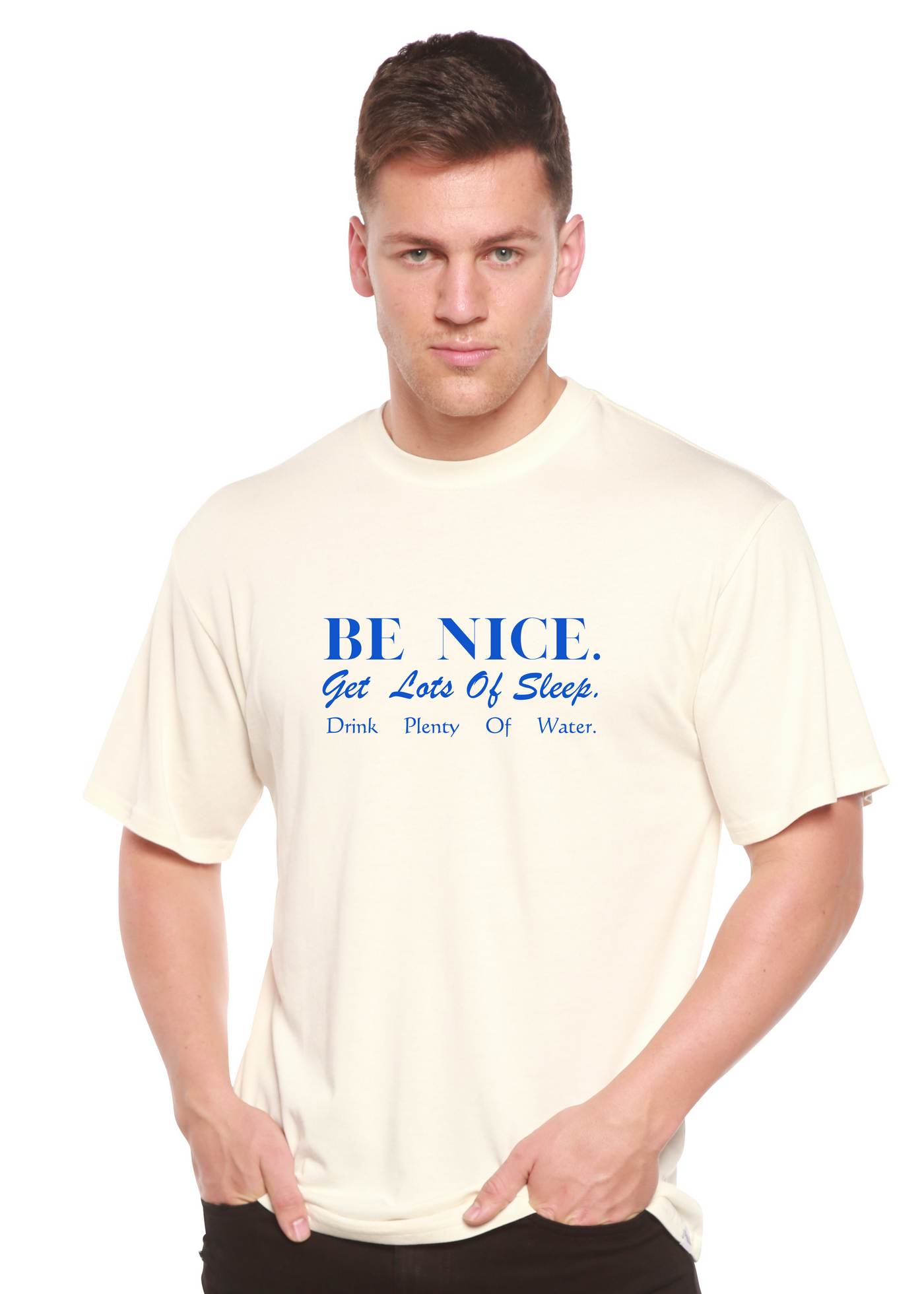 Be Nice Graphic Bamboo T-Shirt white