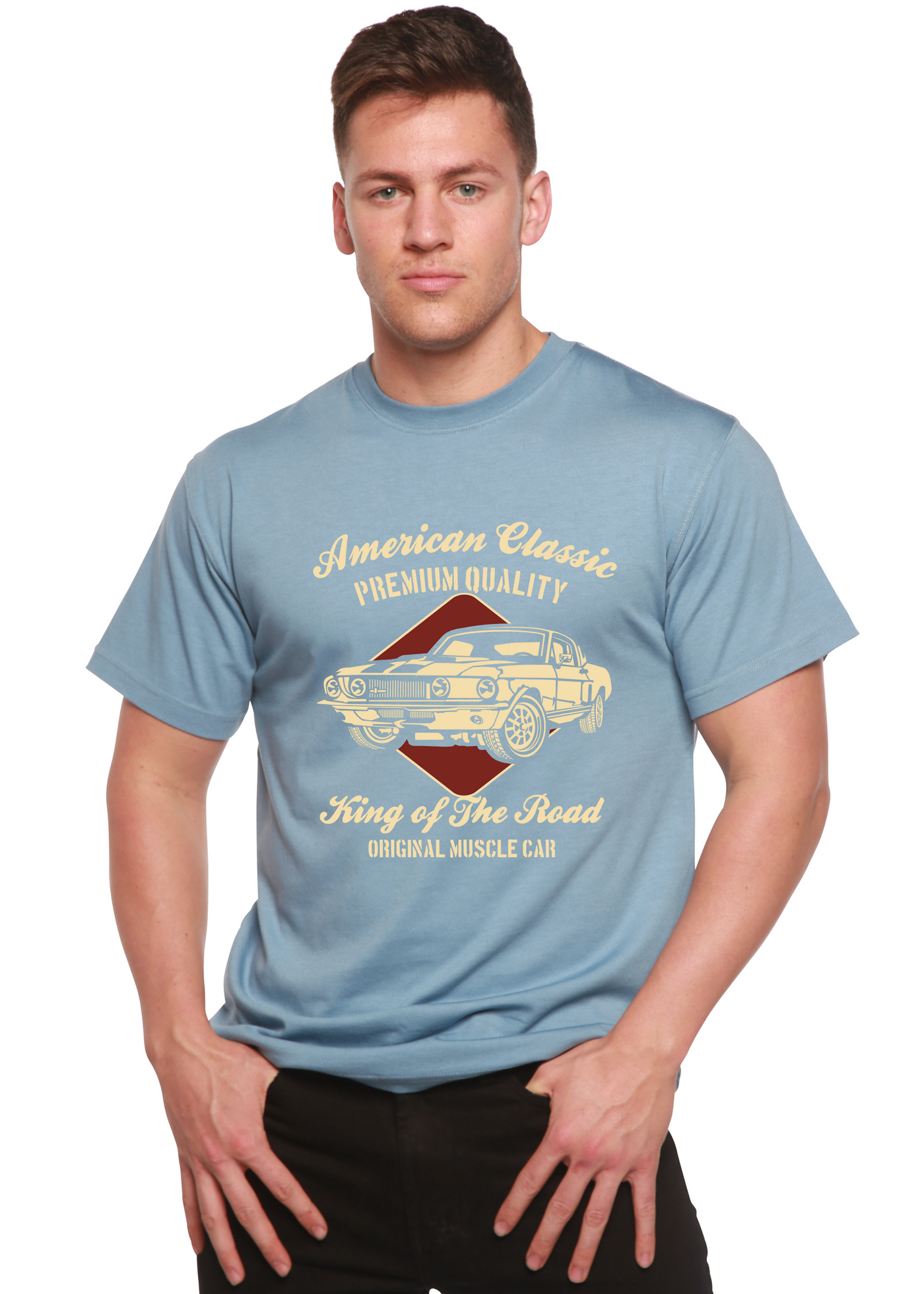 American Classic men's bamboo tshirt infinity blue