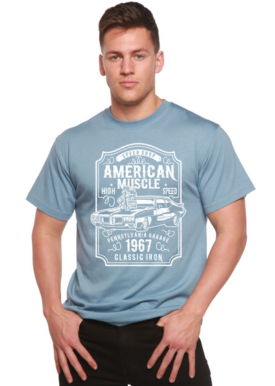 American Muscle men's bamboo tshirt infinity blue
