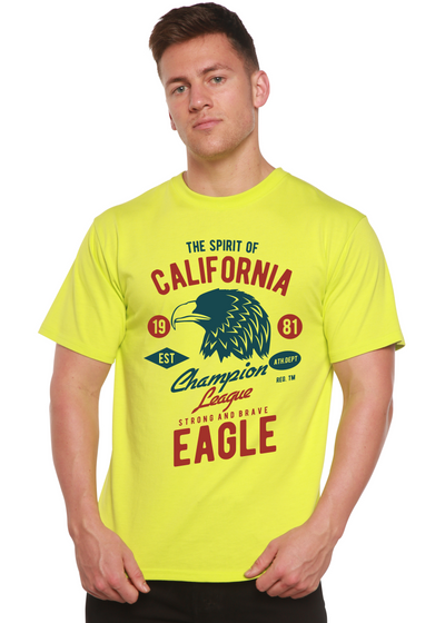 The Spirit of california men's bamboo tshirt lime punch